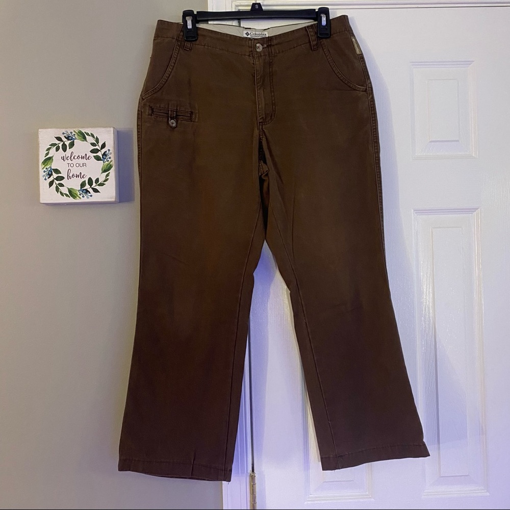 Columbia Brown Edgewater Chino Outdoor Pants Size 8 Hiking Pant Women’s